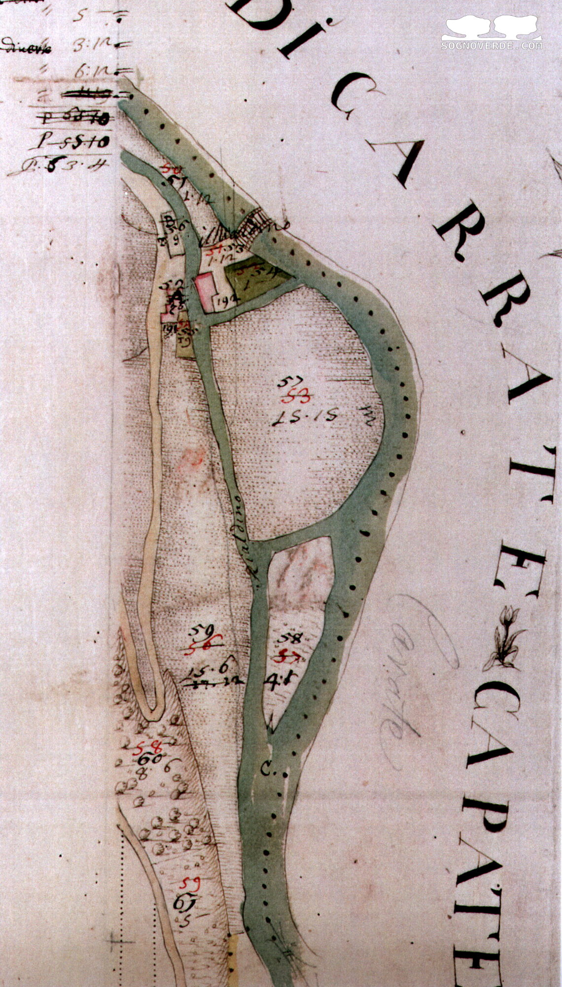 Mappa di Costa del 1722