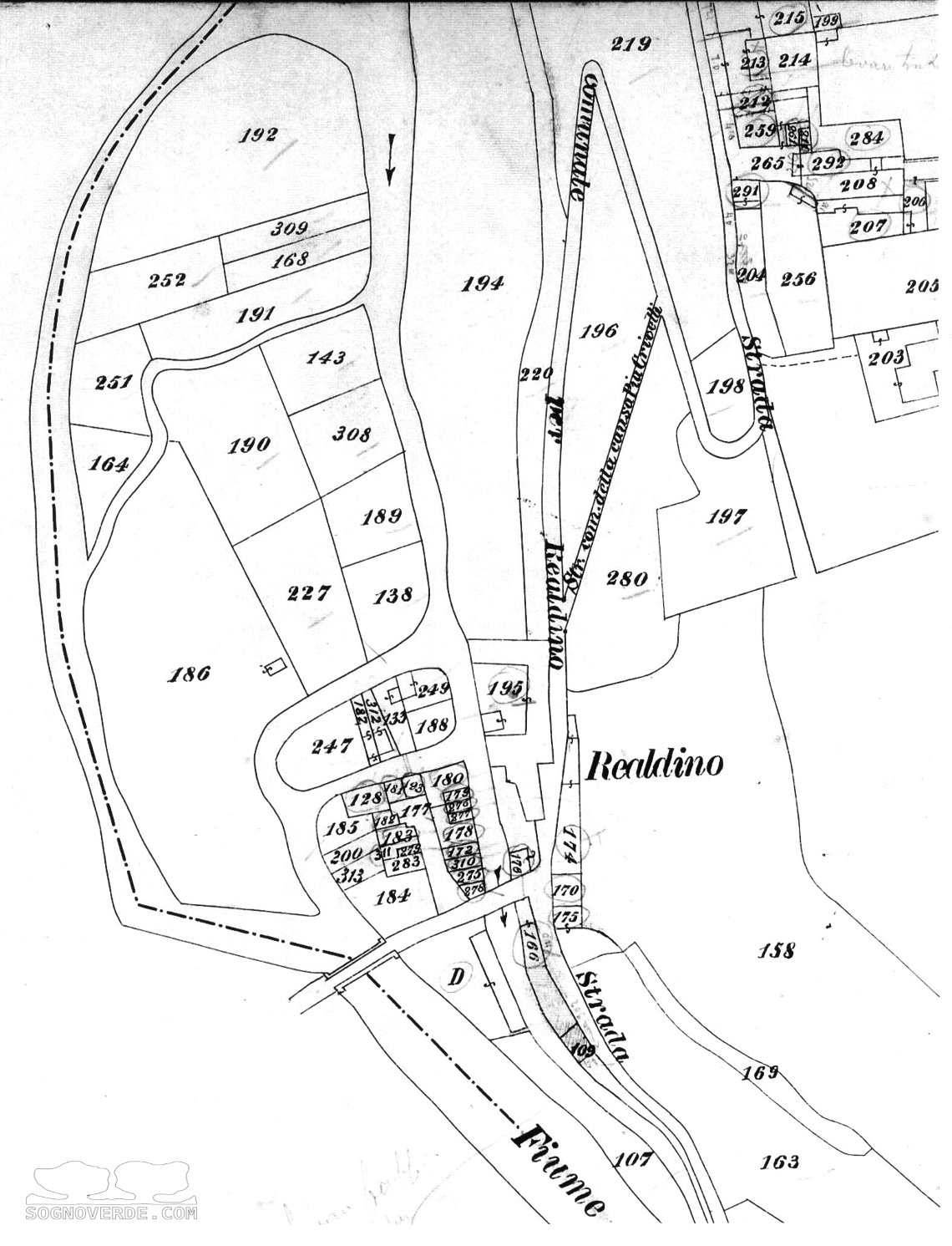 Mappa di Realdino 1897-1902